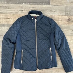 Ci Sono Navy  Quilted Jacket with Cream Lining
